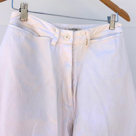 Ali Golden Sailor Pants Wide Leg White Baggy High Waisted Medium - Picture 5 of 8
